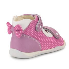 Memo Mini Baby Girl First Walker Orthopedic Leather Anti-Slip Sandal, Fuchsia, 21 (5.5 M US Toddler)
