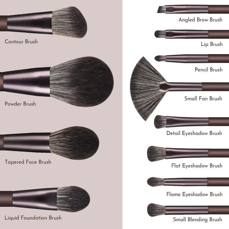 Makeup Brushes 12 Pcs Makeup Brush Set Premium Synthetic Bristles