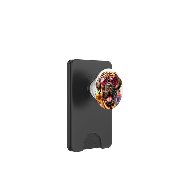 Neapolitanischer Mastiff Hund St. Valentinstag Kunstwerk PopSockets PopWallet für MagSafe