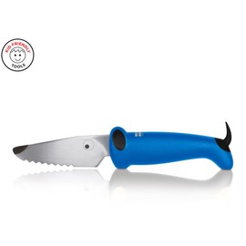KUHN RIKON Kinderkitchen - Coltello per cani con lama seghettata, colore: blu