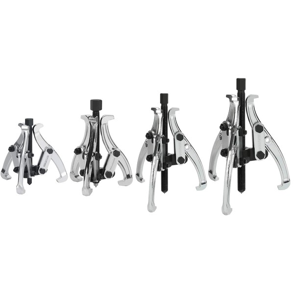 DURATECH 4-Piece 3-Jaw Gear Puller, 3", 4", 6", 8", Removal