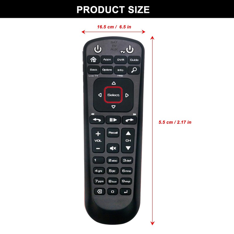 Beyution Replacement Remote Control Compatible with Dish 52.0 Network Satellite