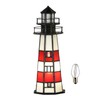 HomeBeauty A0016 Tiffany Lighthouse Lamp Stained Glass Accent Table lamp