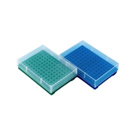 LUERFLEX 96 Wells PCR Tube Rack for 0.2ml 0.1ml Strips Tubes, The Lid is for Non-Skirted PCR Plate Pack of 2