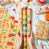 12 Sheets of Wrapping Paper Birthday Kraft Wrapping Paper, 6