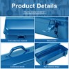 Tool Box, 16.9" Portable Metal Tool Organizer Box with Double