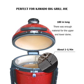 KAMaster Wire Mesh Gasket Kit Fit Kamado Big Grill Joe High Temp Fiberglass Gasket Replacement BBQ Smoker Gasket Self Stick Felt 180 in Long