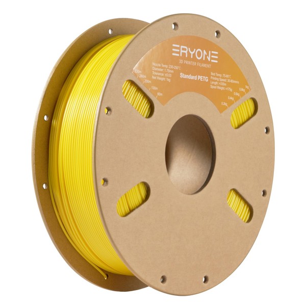 ERYONE PETG Filament for 3D Printer, 1.75mm +/-0.03mm, 1kg (2.2LBS)/Spool,