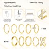 ALEXCRAFT Women's 14 Carat Gold Plated Ring Set of 10,