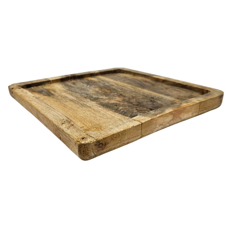 Mango Wood Tray Mango Wood Plate Decorative Brown Light Brown