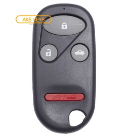 AKS KEYS Replacement for Honda Key Fob (4 Buttons) That Use FCC OUCG8D-344H-A and Part Number 72147-S9A-A01 Compatible with 2002 - 2004 CR-V (2)