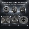 XIYANGJUAN 2Pcs Black Top Hat Guitar Knobs 1/4" Aluminium Volume