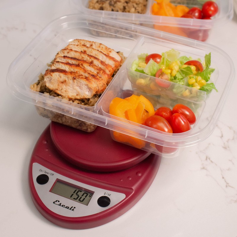 Escali P115WR Primo Digital Scale, 1 Count, Warm Red