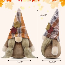 Gehydy Deko Herbst Wichtel Figuren 2er Set Herbstdeko Wichtel Dekoration Autumn Zubehör für Home Küche 18cm