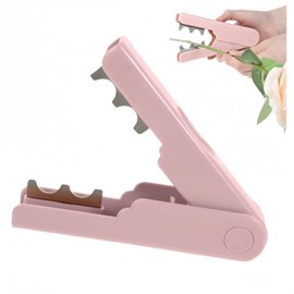Ai-OUMLEEF Rose Thorn Remover, Pink Portable Rose Stem Leaf Thorn Stripper Tool for Garden Florist Floral Arrangement