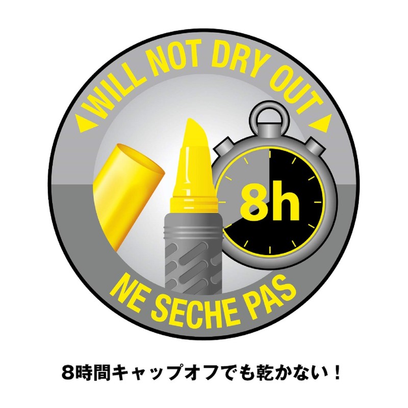 BIC Japan MHL8UNT Highlighter Marking Highlighter Grip Set, 8 Pieces,
