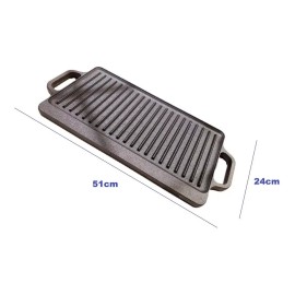 Mtyd Parrilla Reversible Hierro Fundido Asar Sarten