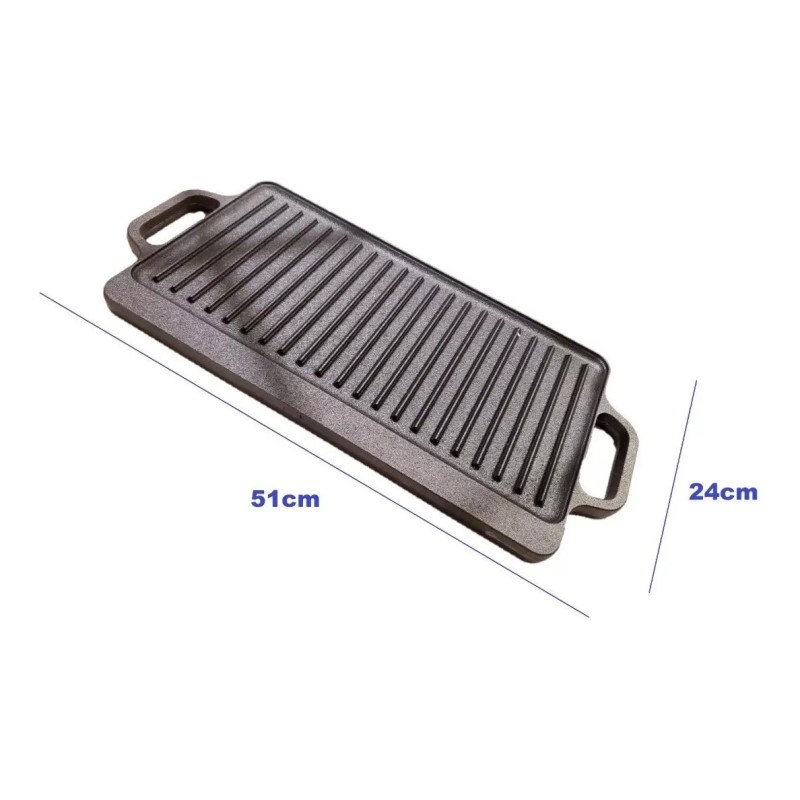 Mtyd Parrilla Reversible Hierro Fundido Asar Sarten