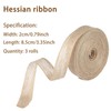 ZSRVAJ 3 Pcs Hessian Ribbon, Natural Burlap Jute Ribbon, Yellow,