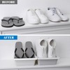 Cabilock 2pcs Storage Shoe Tray, Plastic Shoes Rack, Space-saving Shoe