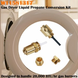 MIYIMORE W11581317 Gas Dryer Liquid Propane Conversion Kit for 27-Inch Gas Dryers, Compatible with Whirlpool, Maytag, Kenmore, Amana, OEM LP Kit for 20000 BTU/Hr Performance