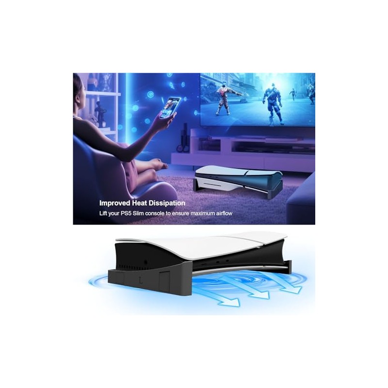 Soporte Horizontal Compatible con Consola Slim, Soporte de Base Antideslizante