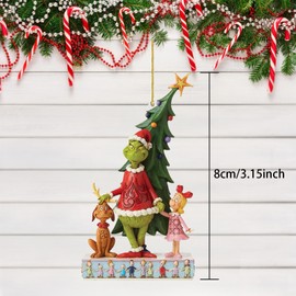 6Pcs Christmas Hanging Ornaments Tree Decorations, Christmas Ornaments Christmas Tree Decorations Pendants Resin Xmas Ornaments for Home Decor Holiday Party Backpack Car Hanging Accessories