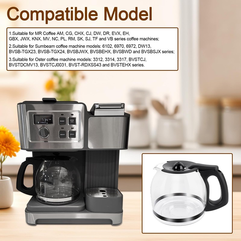 12-Cup Coffee Pot Replacement for Mr. Coffee 12 cup Coffee