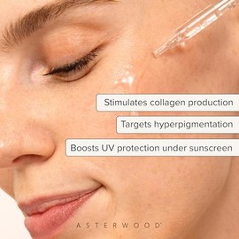 Vitamin C Serum 4 oz with Organic Hyaluronic Acid - Lighten Sun Spots, Anti Aging, Anti Wrinkle - Light and Oxygen Stable MAP Vitamin C - ASTERWOOD NA