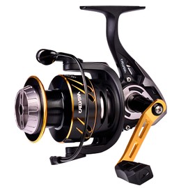 PROBEROS Spinning Fishing Reel - Spinning Reel Carbon Fiber Drag Aluminum Spool Freshwater Saltwater Carp fishing Spinning Reels - Size 2000 Black
