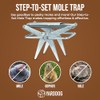 YARDDOG Mole Scissor Trap, Step-to-Set Ground Trap, Easy-to-Use Scissor Style