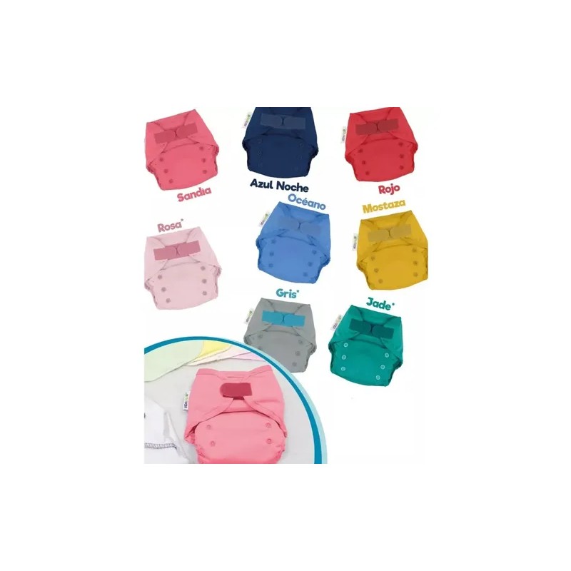 1 Pañal Predoblado Cubierta Impermeable Snappi Sujetador