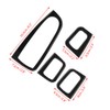 KIMISS 4 Pieces Car ABS Carbon Window Switch Button Cover