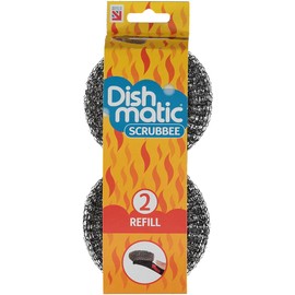 Easy Do Dish Matic Fillable Dish Wand Brush with Handle for Dishwashing | Soap Dispensing Steel Scrubber for Utensils | Fillable and Refillable Dishwashing Tool with Stainless Steel Scrub Refill