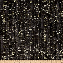 Windham Fabrics Uncorked Black Metallic Gold Fabric By The Yard