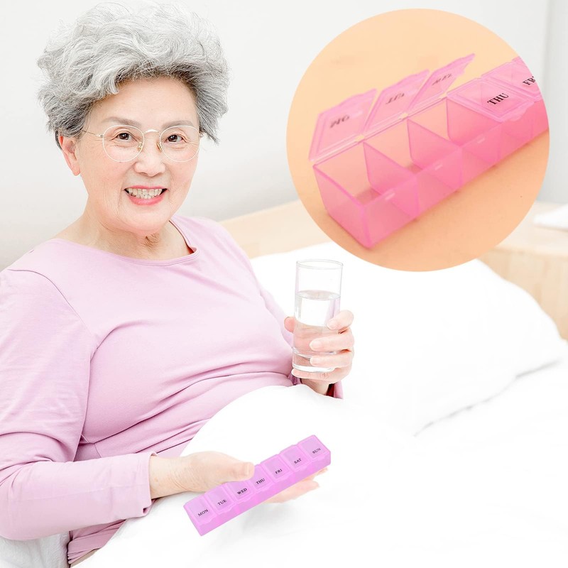 Pill Box Organiser 7 Day,Pill Pot,Medication Box, one Time A
