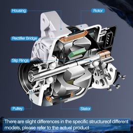 (ONLY For iG L S FR Regulator)New Alternator for Toyota for Yaris 1.5L 1497cc 2006 2007 2008 2009 High Output 80 Amp Alternator 27060-21151 11203 Alternator 27060-21150 11505 104210-8180, 104210-8400