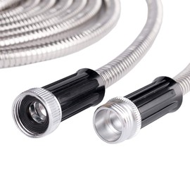 BEAULIFE Metal Short Garden Hose 10ft Connectors, Drainage Hose for Dehumidifier Small Water Hose Extension High Pressure Bib Reel Extender, Drinking Water Hose for RV Outdoor