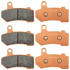 BIGLKNM Front Rear Sintered Brake Pads for Road King Glide Electra Glide Night Road Street Rod VRSCR Ultra Limited V-Rod FLHT FLTR FLHR FLHX FLHTK 2008-2020 OEM# 41854-08-3 Pairs