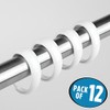 InterDesign Bathroom Shower Curtain "C" Hook - Pack of 12,