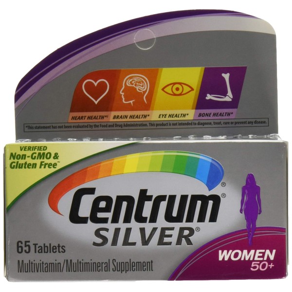 Centrum Silver Women's Multivitamin Supplement, 65 Count, Pack of 2