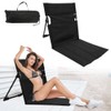 CEWROM Beach Chair with Backrest, Floor Chair Folded Seat Cushion,