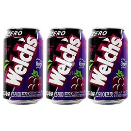웰치 제로 그레이프맛 322ml 3개 Welch's Zero Grape Flavor 322ml 3 Pack