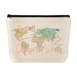 Party to Be Graduation Gifts for Her Makeup Bag Travel Cosmetic Bag And Off She Went to Change the World Graduation Gift for Daughter Granddaughter Farewell gifts for Coworkers Friends03