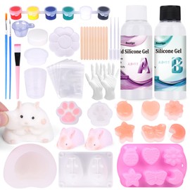 Bounlgsr Taba Squishes Kit, Fufu Squishes Maker, Squishes Making Kit with Taba squishes Paw Mold, Liquid Squishes Gel for Make Your Own Squishies, Taba Squishes Pack for Decompression Gift