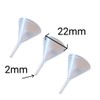 3 x Very Small (Tiny) Food Safe Plastic Funnels 2.1cm