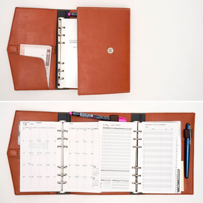 Bible Size Notebook Cover, 2023, Monthly Weekly Binder, Mini 6