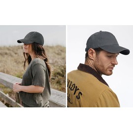 Etyepoh Baseball Cap for Men and Women, Unisex Cap Adjustable Pure Colour Baseboard Baseball Cap Hat, C-dark grey