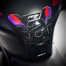Az Graphishop 3D Resin Tank Protector Compatible with Aprilia RS 457 2024-2025 GP-3043 (Racing Stripes)