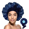 HiRui Silk Satin Bonnet for Sleeping Women, Double-Layer Sleep Cap